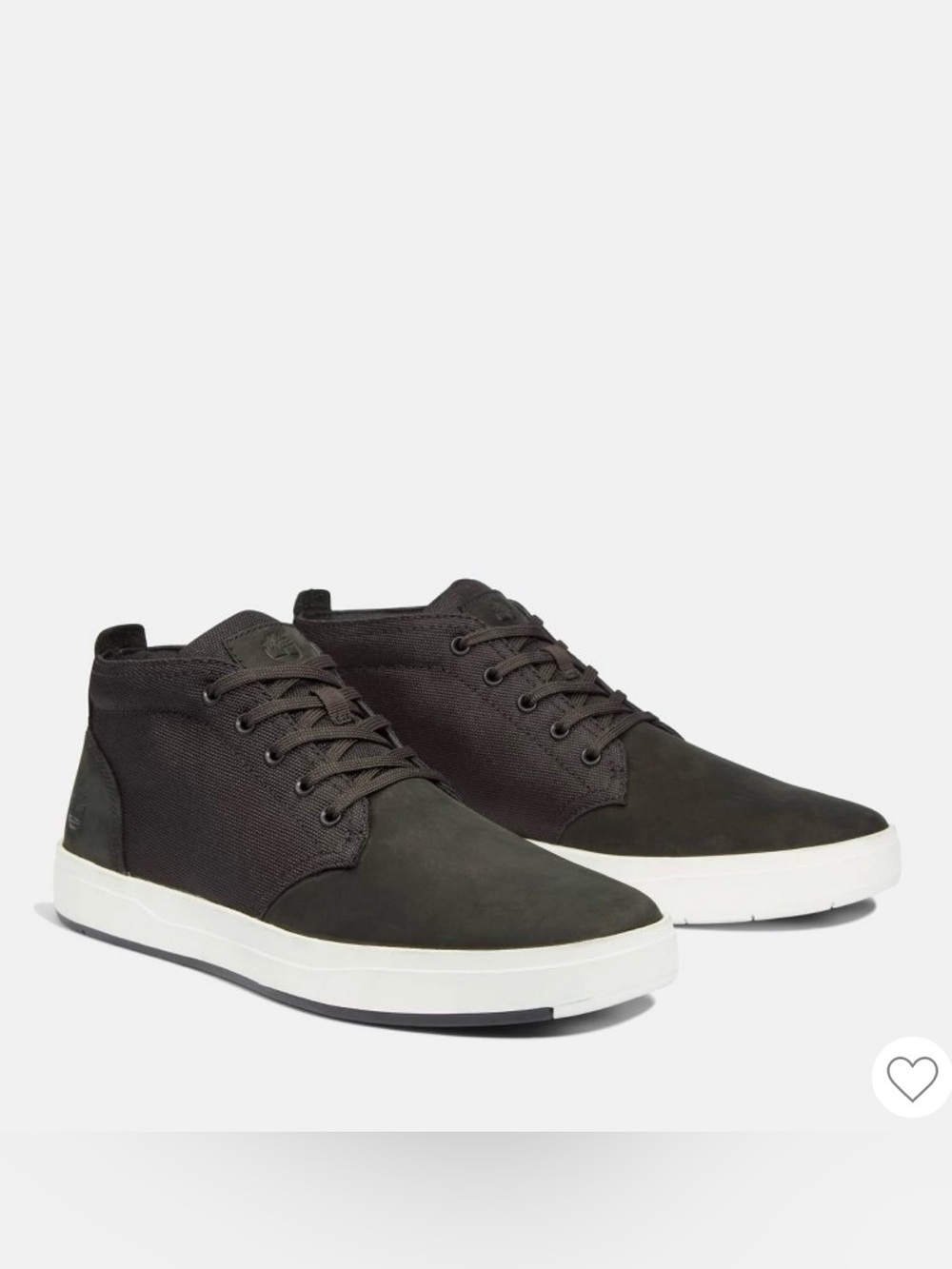 Timberland Men's Black Chukka Boots with White Sole